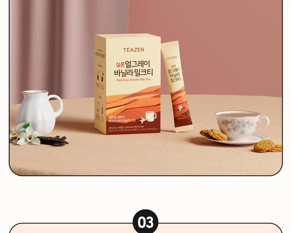 TEAZEN Earl Grey Vanilla Milk Tea 15g*20sticks Detail