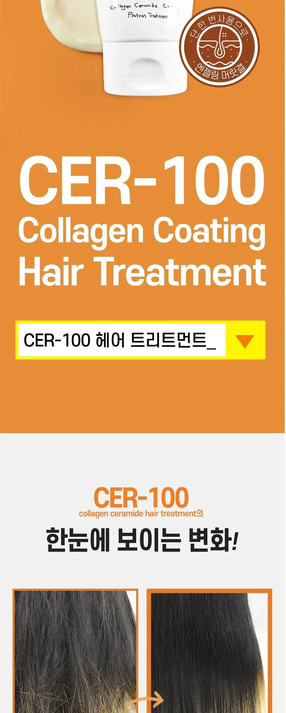 ELIZAVECCA CER-100 Collagen Ceramide Coating Protein Treatment 100ml Detail