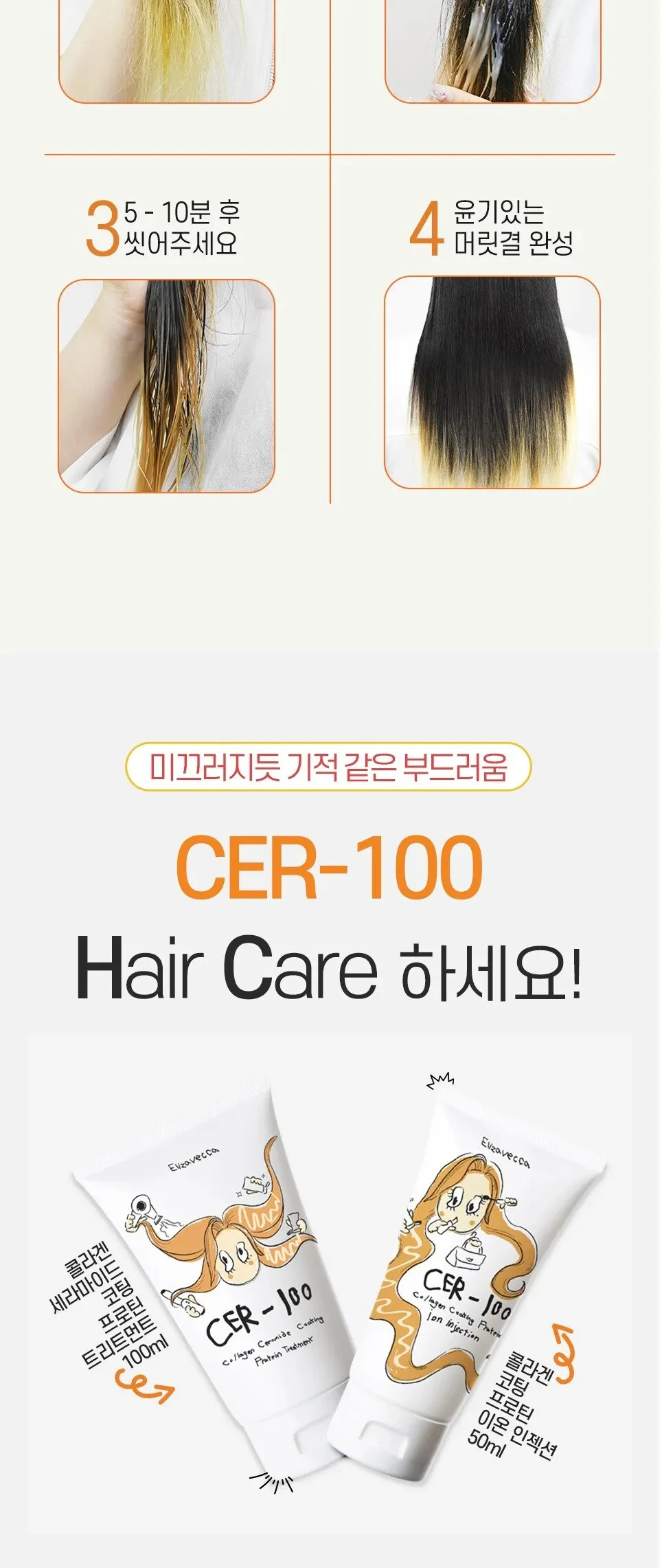ELIZAVECCA CER-100 Collagen Ceramide Coating Protein Treatment 100ml Detail