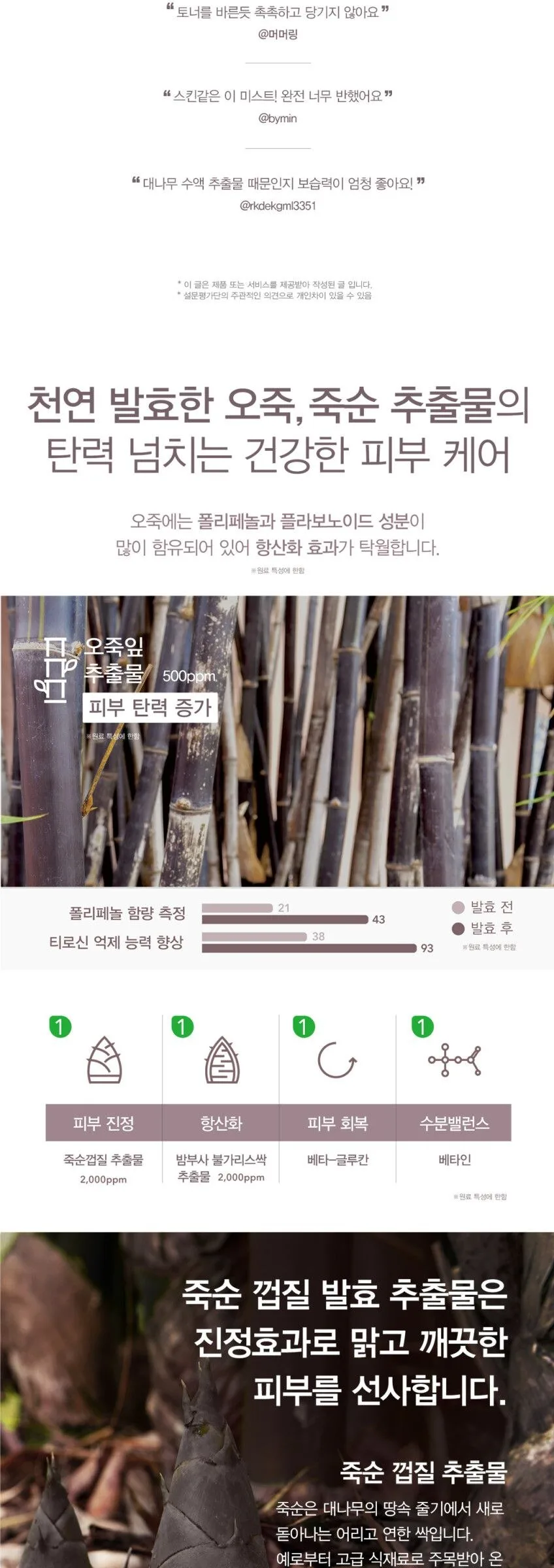 HARUHARU WONDER Black Bamboo Mist 150ml Detail