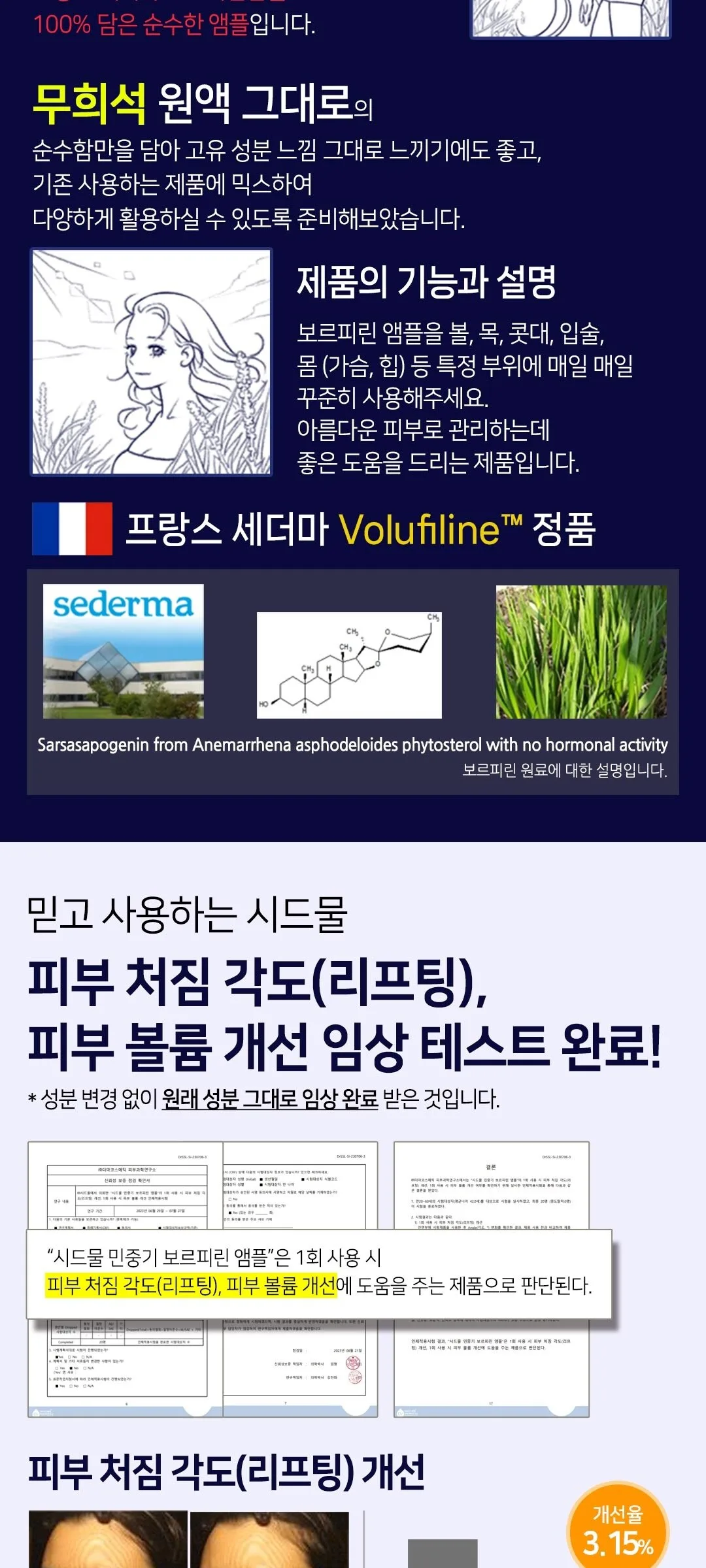 SIDMOOL MIN JUNG GI Volufiline Ampoule 30ml Detail