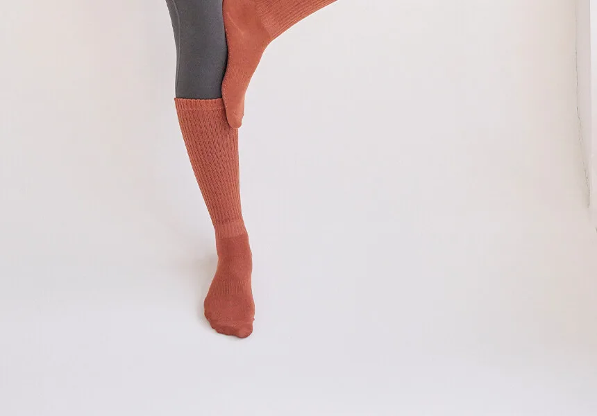 Lululela Non-Slip Yoga Pilates Ribbed Knee Socks 3-Pack Detail