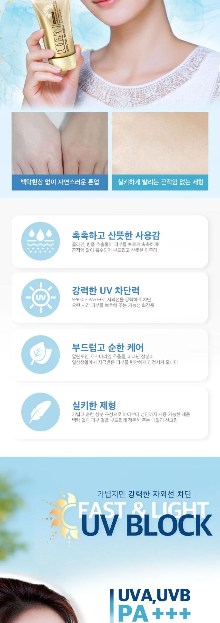 LOCEAN Perfection Sun Cream SPF50+ PA+++ 50ml Detail