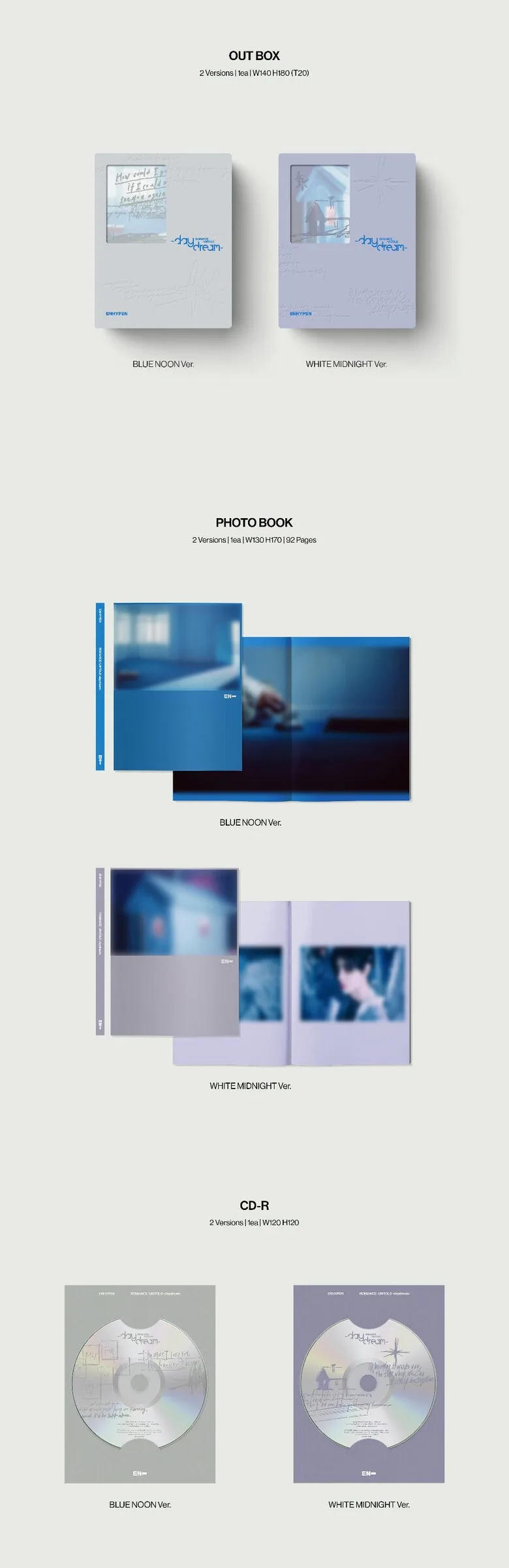 ENHYPEN – ROMANCE : UNTOLD -daydream-Set Detail