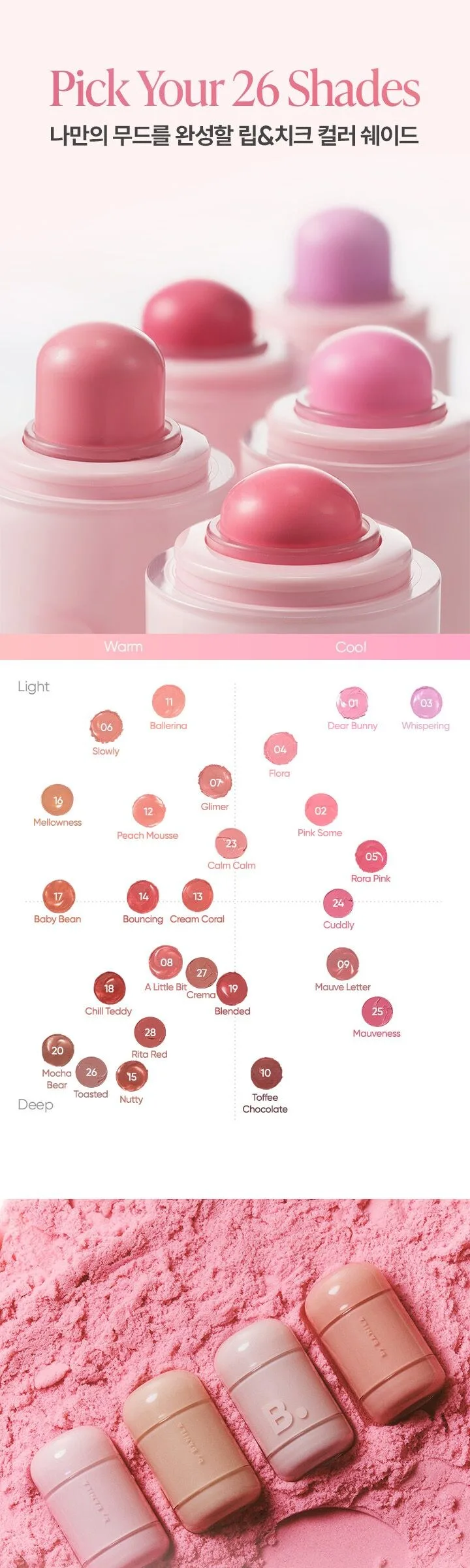 BANILA CO Romantic Blush Lip & Cheek 3.7g Detail
