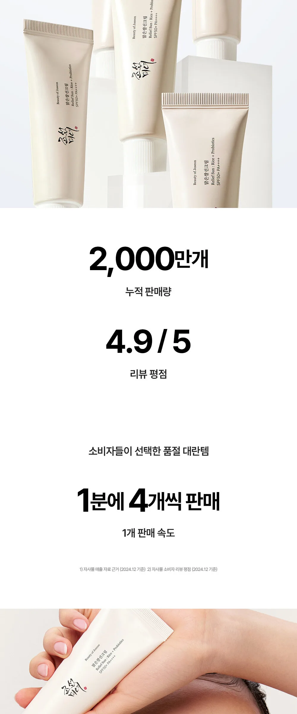 Beauty of Joseon Relief Sun: Rice + Probiotics SPF50+ PA++++ 50mL Detail
