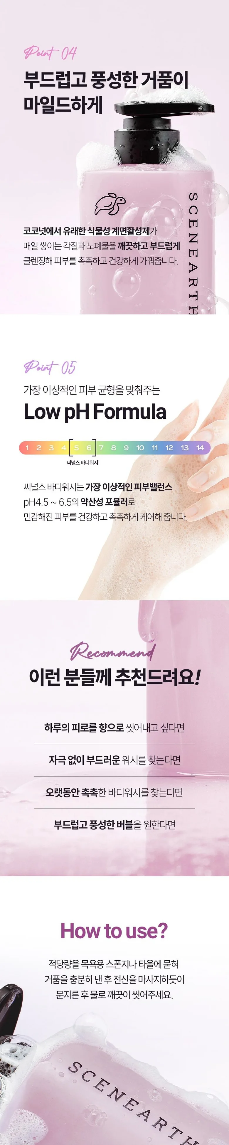 Scenearth Sea'ater Aroma Perfume Moisturizing Body Wash 500ml Detail