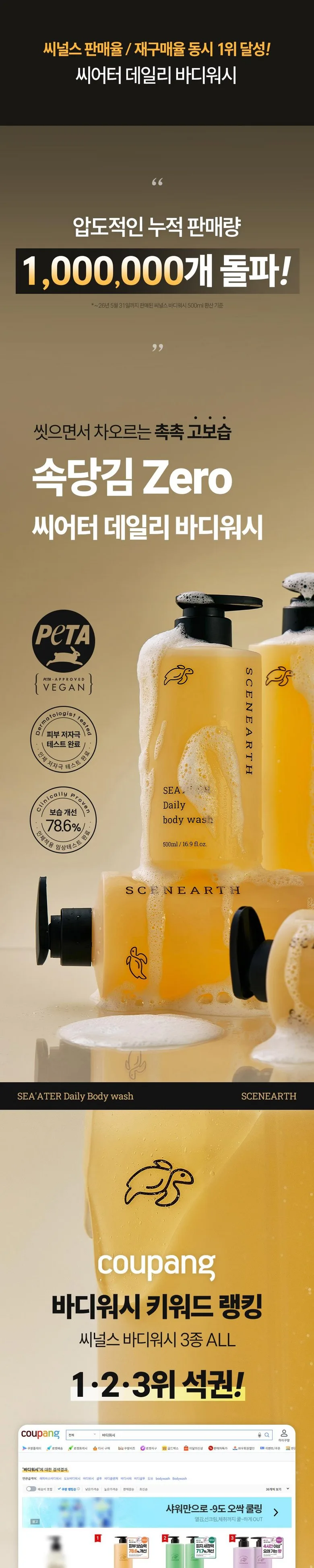 Scenearth SEA'ATER Daily Body Wash 500ml Detail