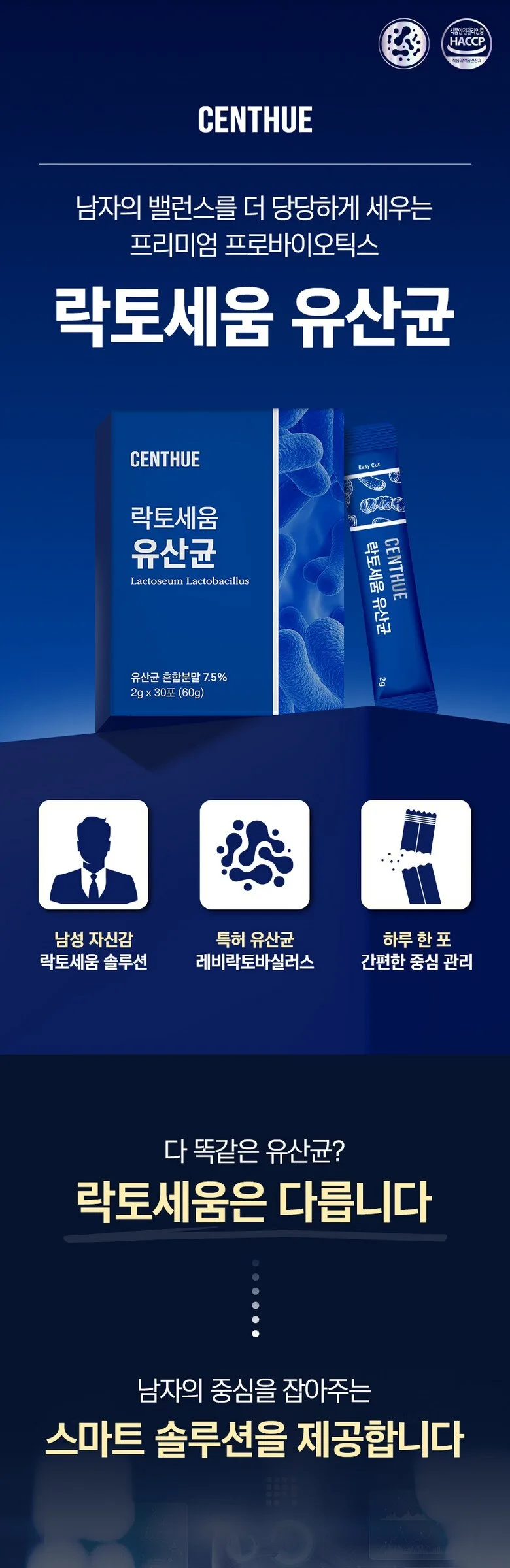 SENTHUE Lactoserum Prostate Probiotics 30 Sachets 1 Pack Detail
