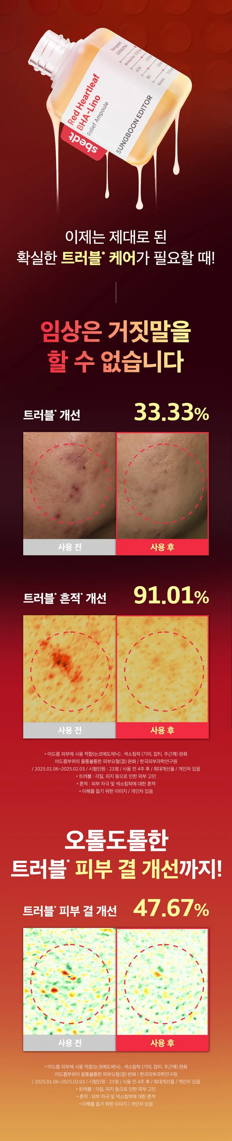Seongbun Editor Red Eoseongcho Soothing Ampoule 40ml - Acne Calm & Moisturizing Detail