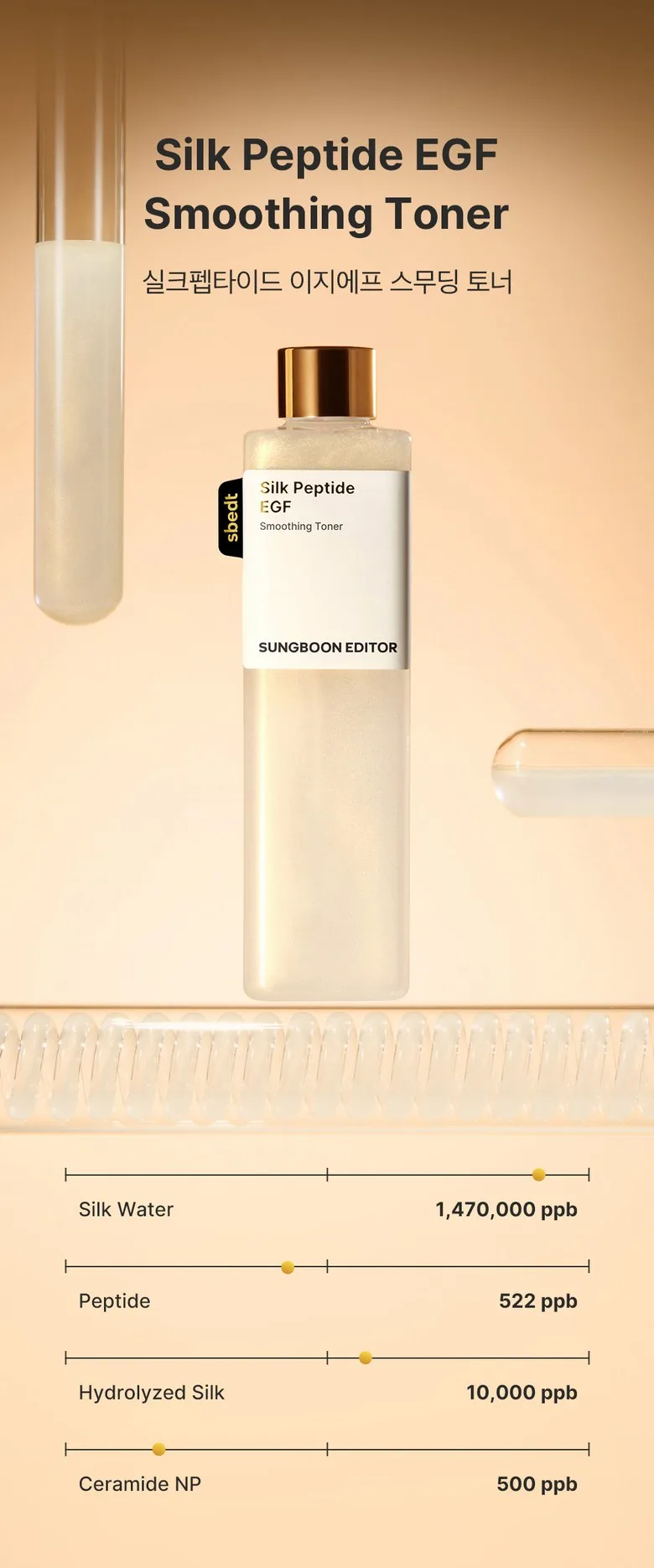 Seongbun Editor Silk Peptide Ceramide EGF Radiance Hydrating Toner 300ml Detail