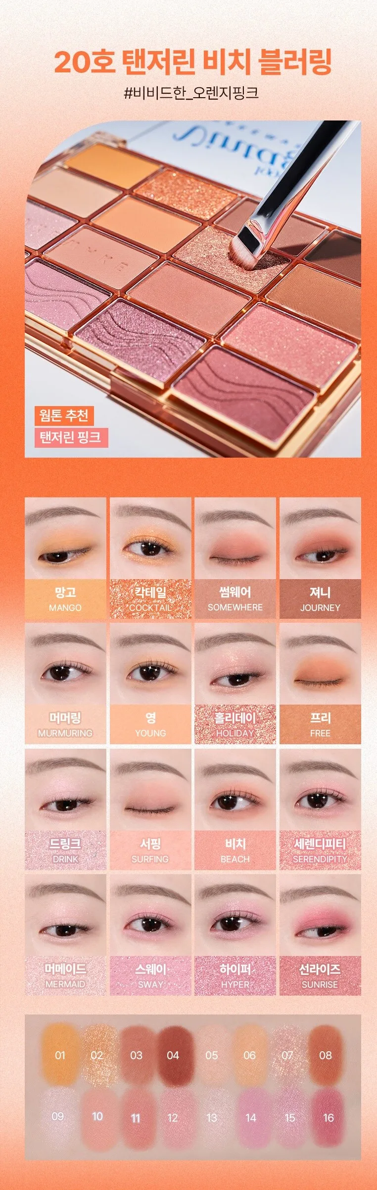 WAKEMAKE Soft Blurring Eye Palette 14g Detail