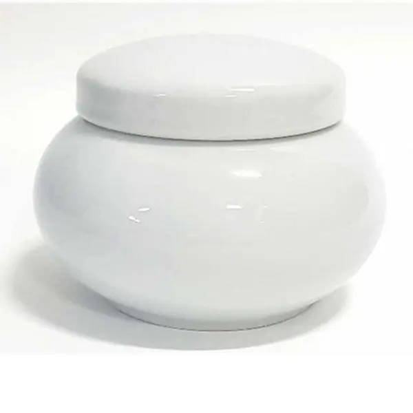 White Porcelain Moon Jar 300g – Traditional Ceramic Storage Jar for Gyeongokgo, Honey, Salt, Doenjang & Gochujang