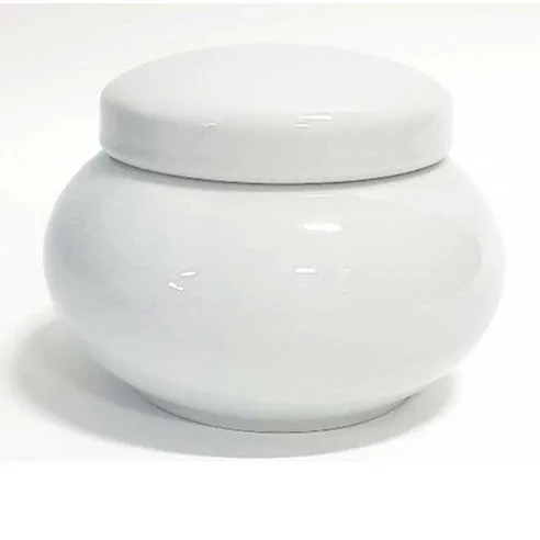 White Porcelain Moon Jar 300g – Traditional Ceramic Storage Jar for Gyeongokgo, Honey, Salt, Doenjang & Gochujang