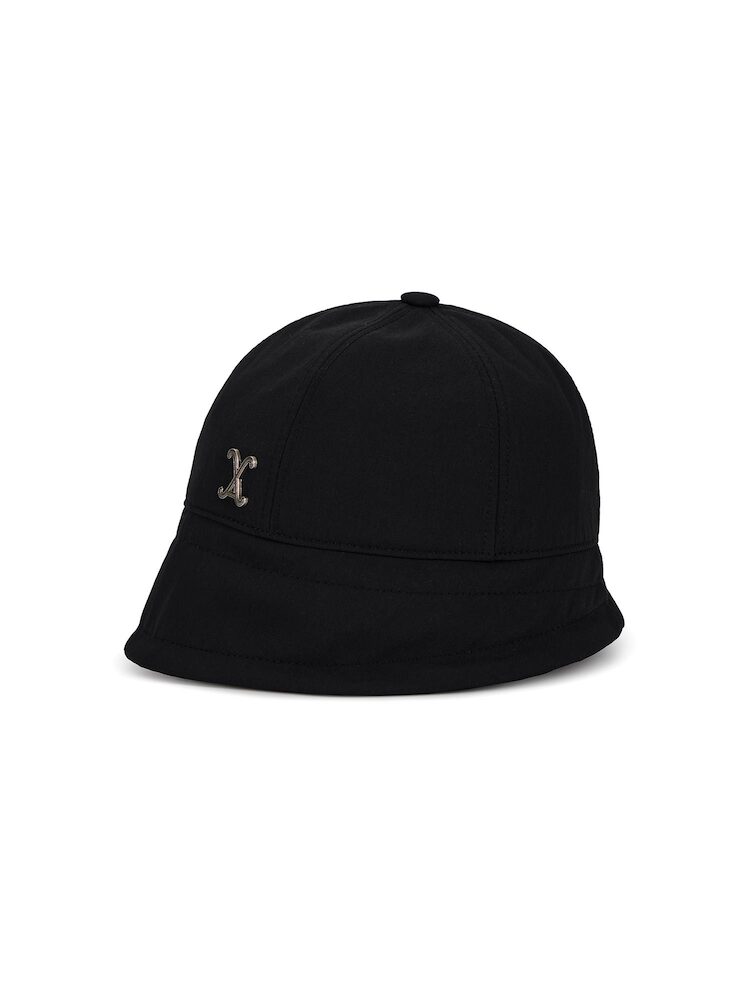 VARZAR VA Curved Stud Nylon Bonnet Hat Black
