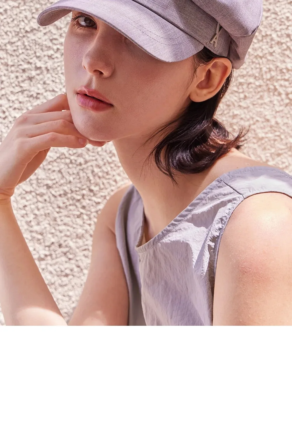 VARZAR VA Stud Newsboy Cap Gray Detail