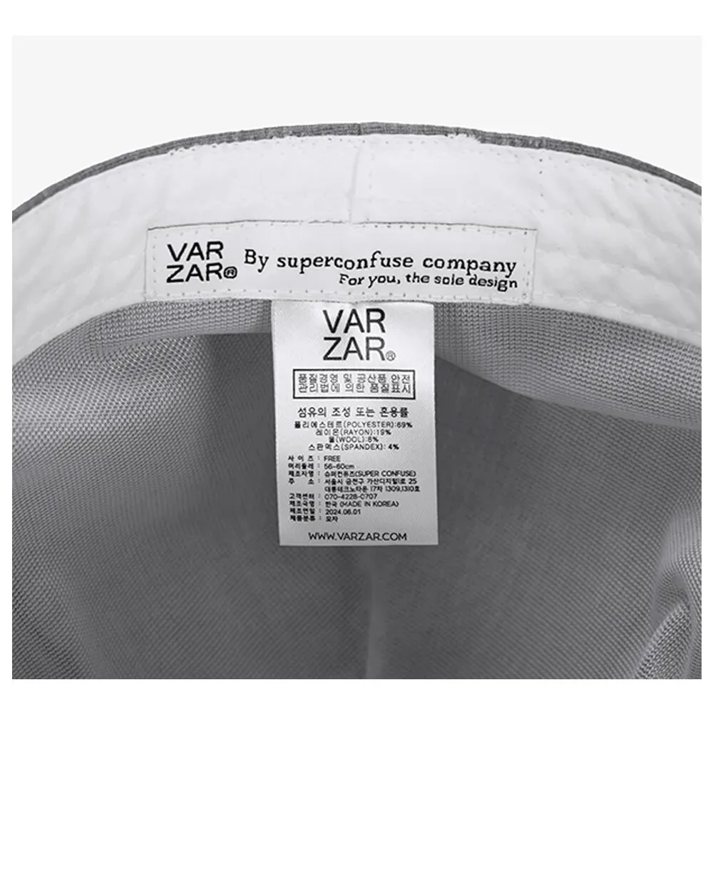 VARZAR VA Stud Newsboy Cap Gray Detail