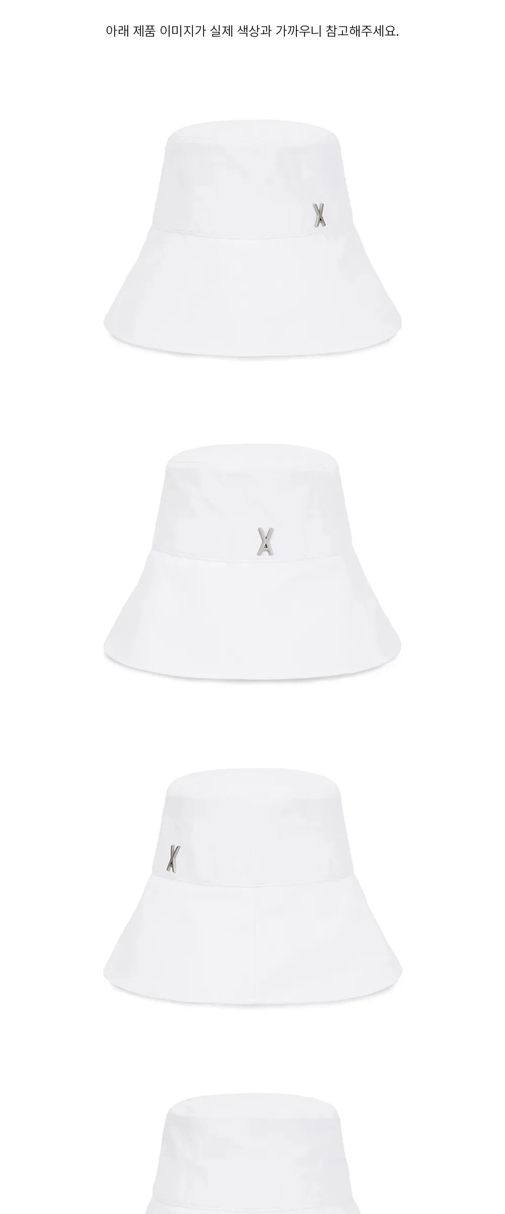 VARZAR VA Stud Solarshield Bucket Hat White Detail