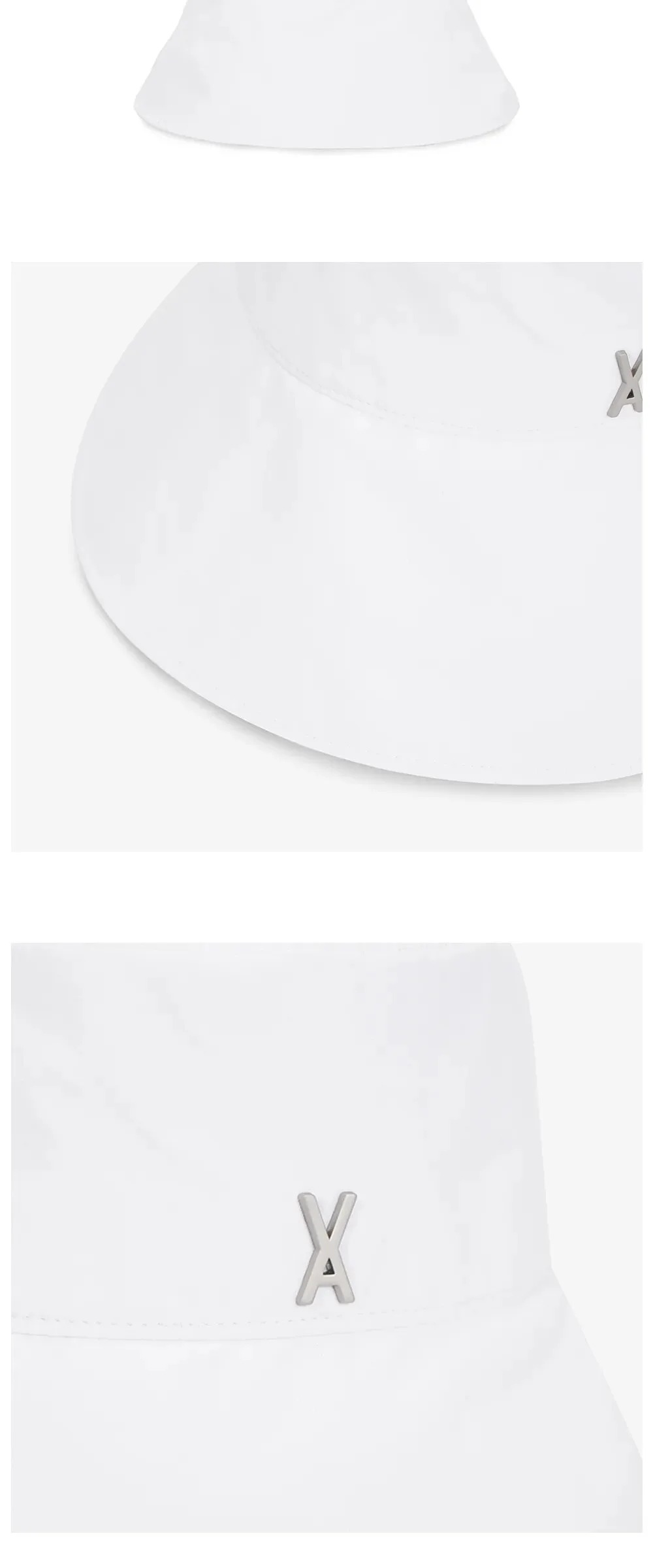 VARZAR VA Stud Solarshield Bucket Hat White Detail