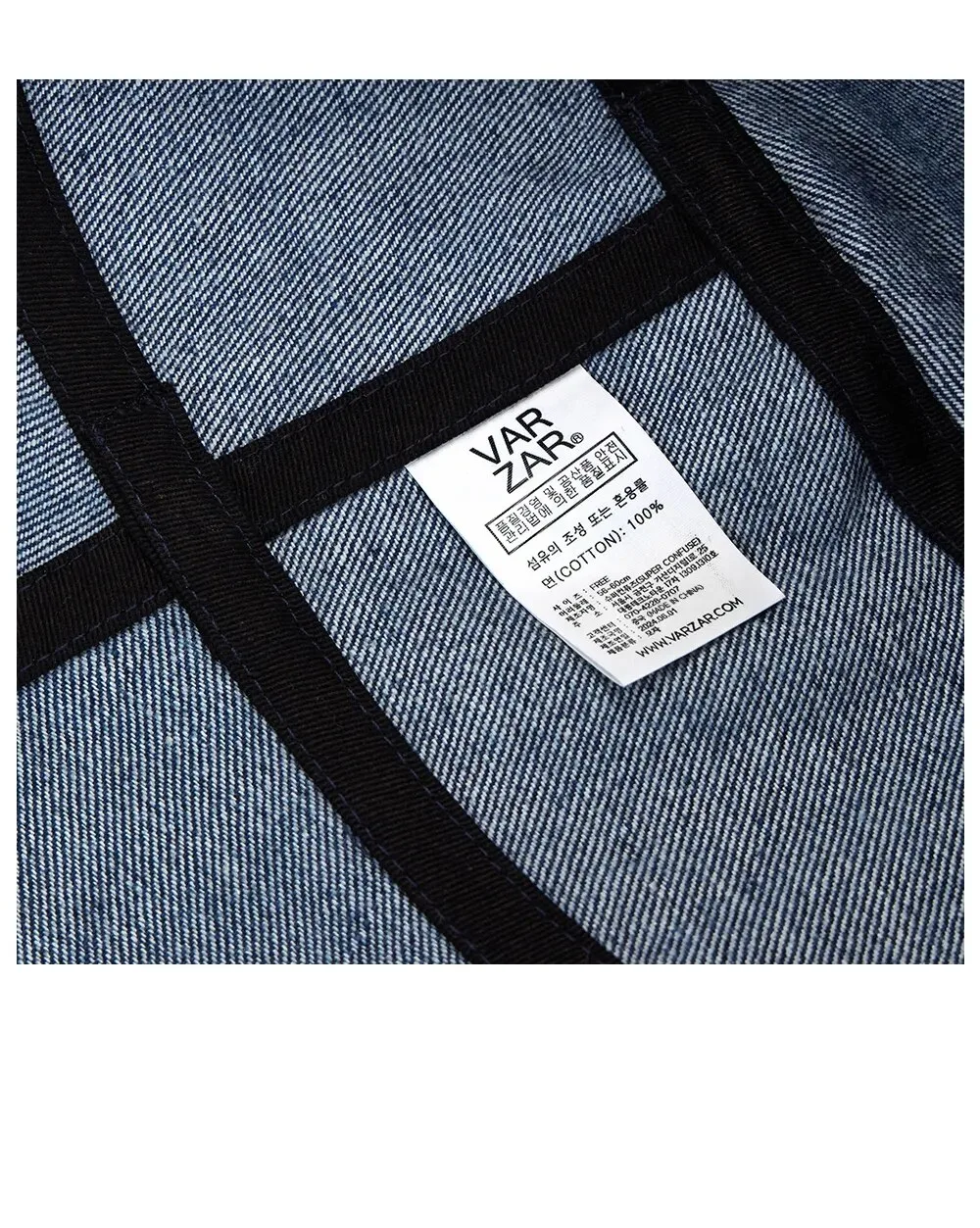 VARZAR VA Stud Non-Washing Denim Drop Bucket Hat Indigo Detail