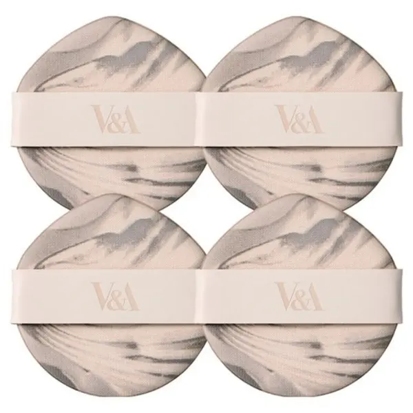 V&A Beauty Long Wear Cushion Puff Foundation Radiant 02 Neutral Beige 4pcs