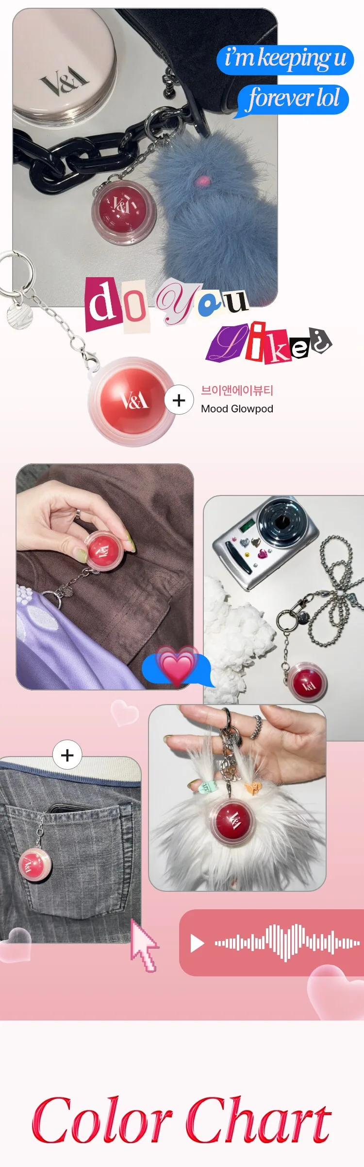 VNA Beauty Mood Glow Pot Blusher Keyring 6g - 02 Rosy Whisper Detail