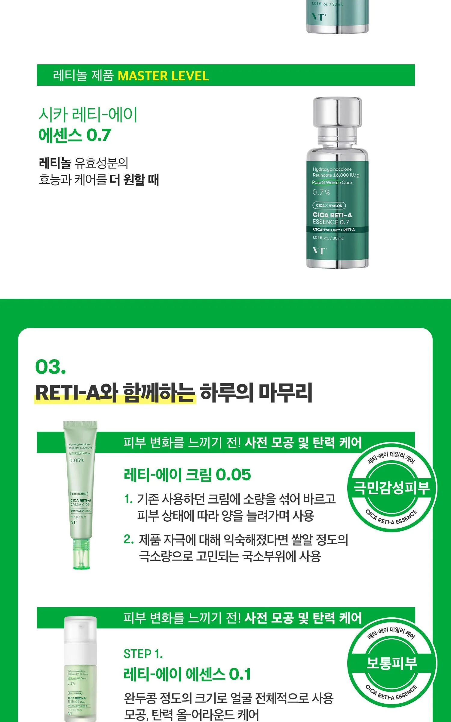 VT COSMETIC Cica Reti A Essence 0.3 30ml x2 - VT COSMETIC Detail