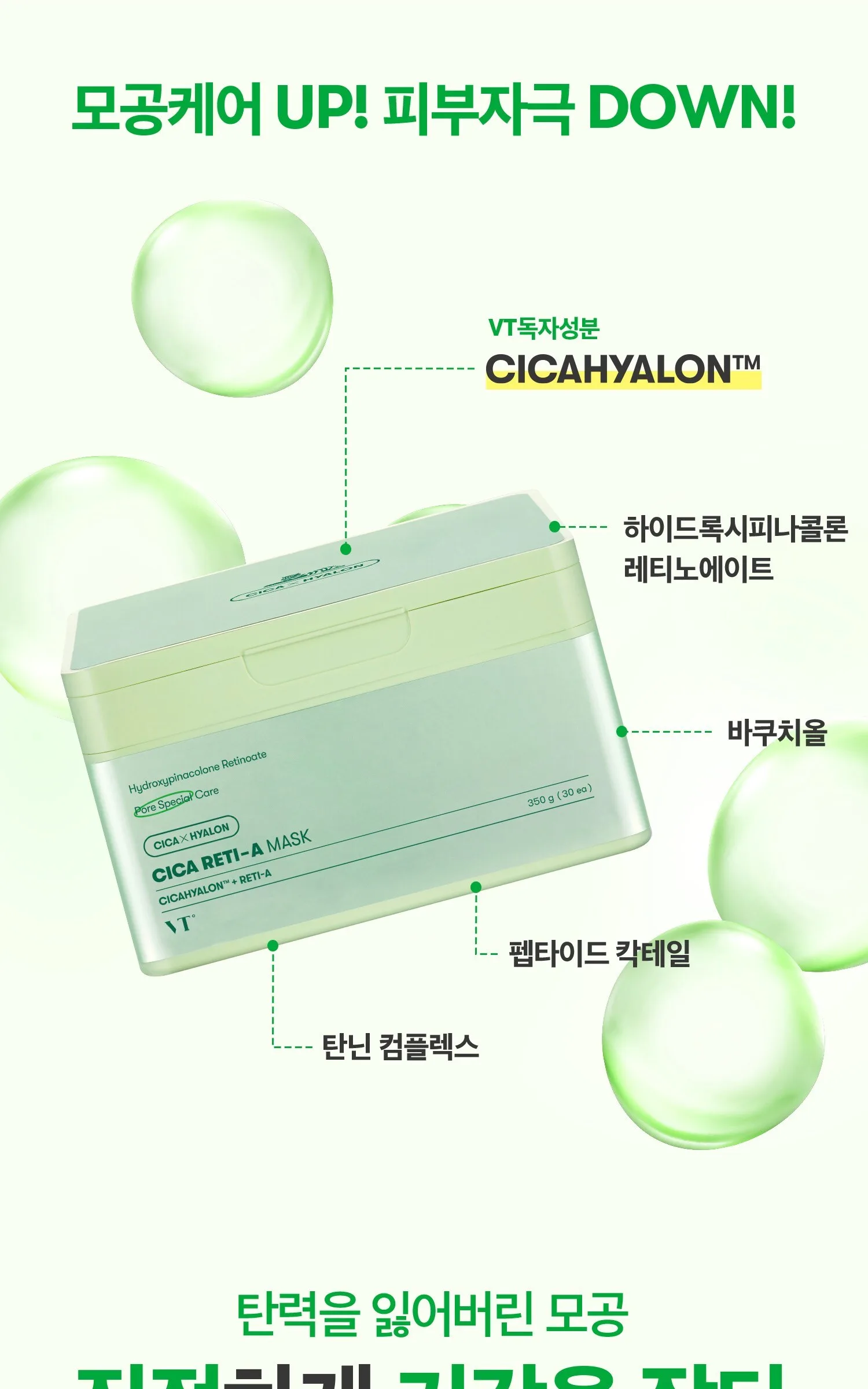 VT Cosmetics Cica Reti-A Mask 30 Sheets (2 Packs) Detail