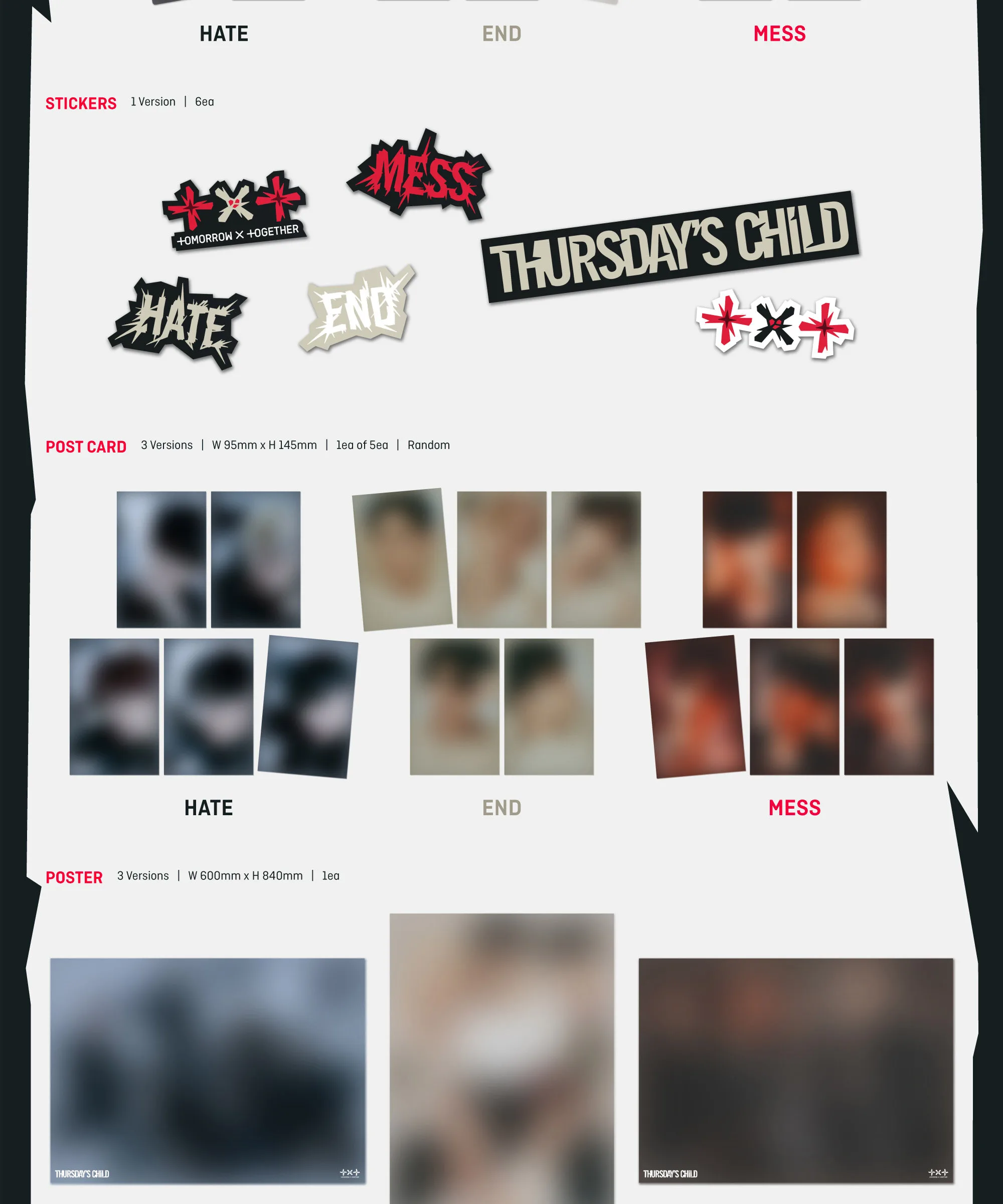 TXT – minisode 2: Thursday’s Child Mini Album 4 (Random Version) Detail