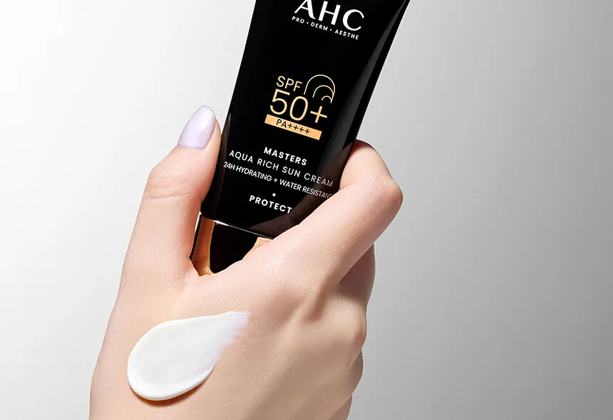 AHC Masters Aqua Rich Suncream 50ml 1+1 Detail