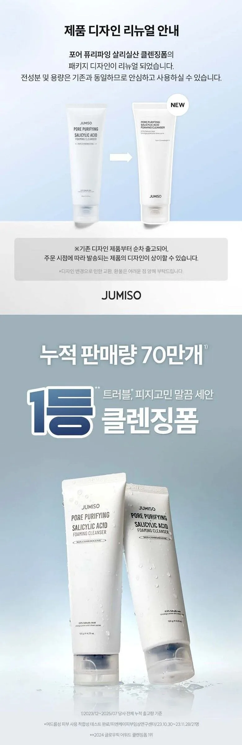 JUMISO Pore Purifying Salicylic Acid Foaming Cleanser 120g (+Gift 20g) Detail