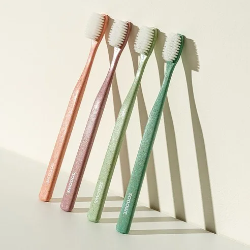 SODOWE Woodchip Double-Sided Fine Bristle Toothbrush 6 Set - Image 2