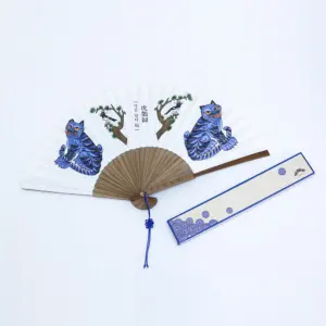 Traditional Korean Paper Fan Ho-jak-do Ojukseonbuchae Decorative Goods - Made in Korea