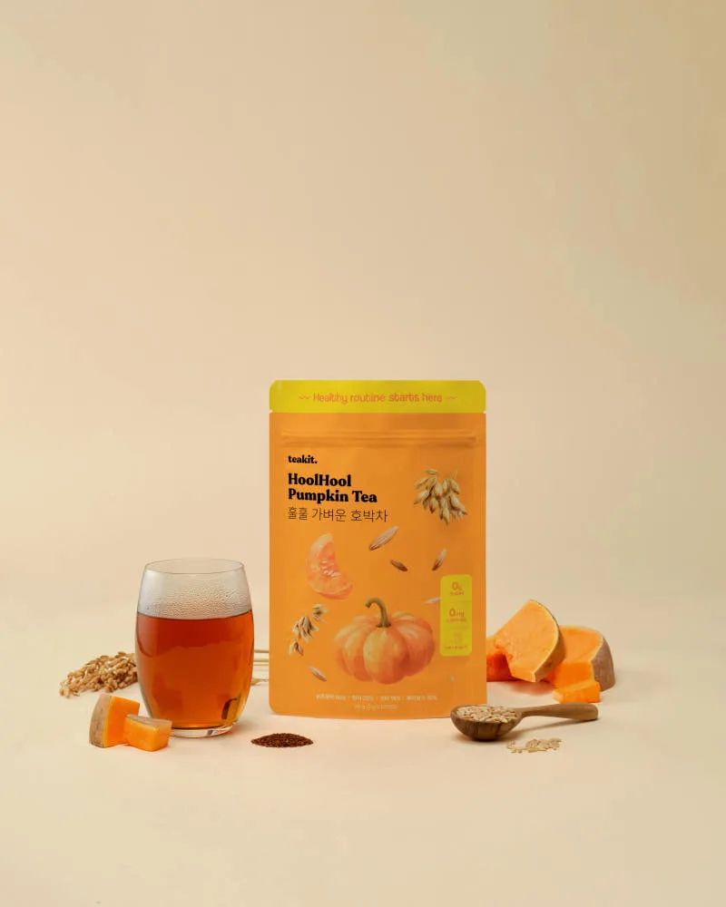 teakit HoolHool Pumpkin Tea & DangDang Balance Orzo Tea Set (2g x 20 Tea Bags, 2-Pack) - Image 5
