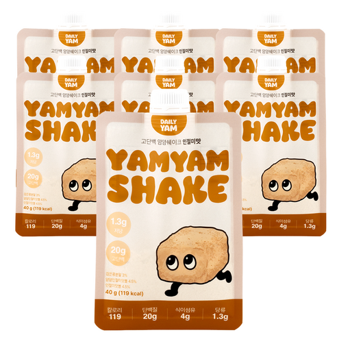 DAILY YAM YAMYAM SHAKE Protein Shake Injeolmi Flavor 40g x 7ea