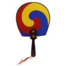 Sam Hwa Gong Ye Korean-Made Taegeukseon Silk Fan - Interior Fan, Practical Wind, Taegeuk