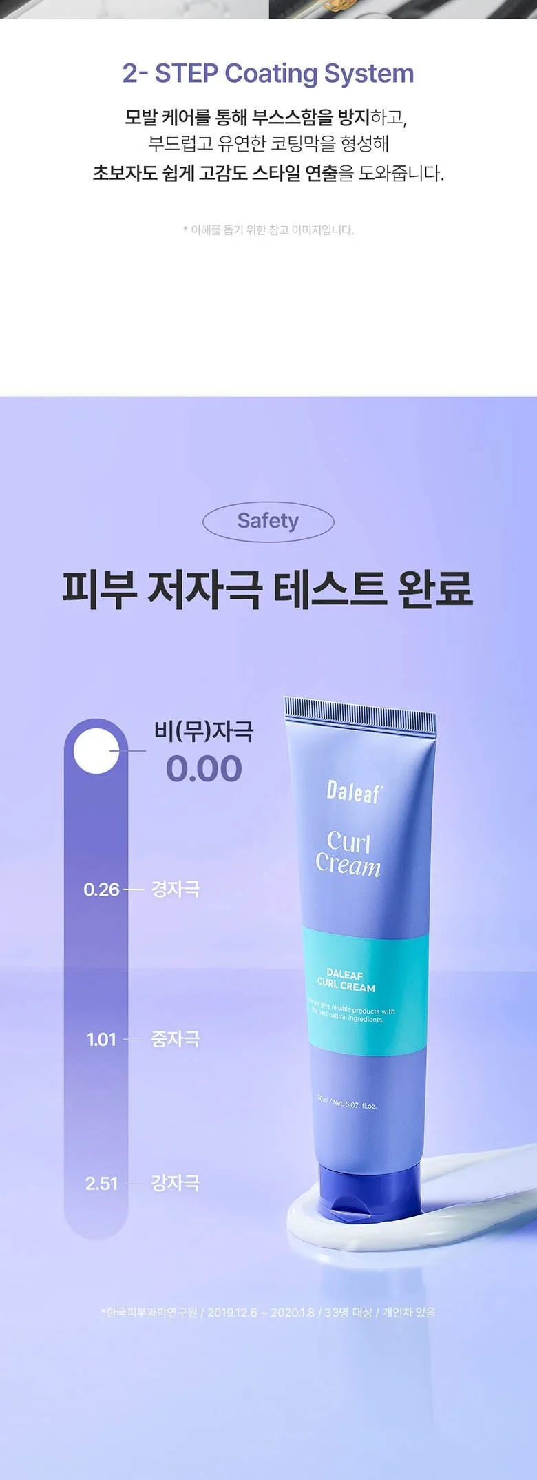 Daleaf Glam Curl Cream Set 150ml + Travel 30ml (Hair Styling Wave Cream) Detail