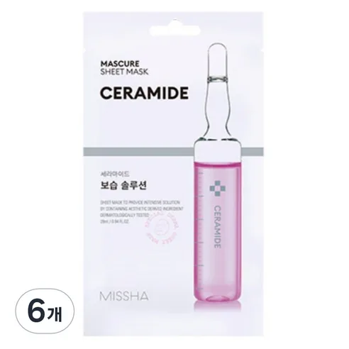 MISSHA Mascure Moisture Barrier Solution Sheet Mask Ceramide NP 28ml*6sheets