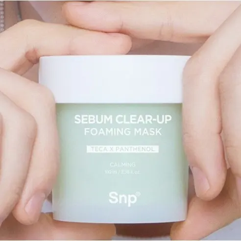 Snp Sebum Clear-Up Foaming Mask TECA x Panthenol Calming 100ml