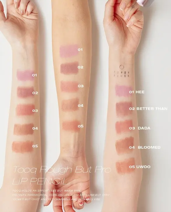 tooq LIP Pencil 1.3g - Soft Blur Velvet, Two-ended Lipstick Pencil, Easy Pro Finish - Image 2