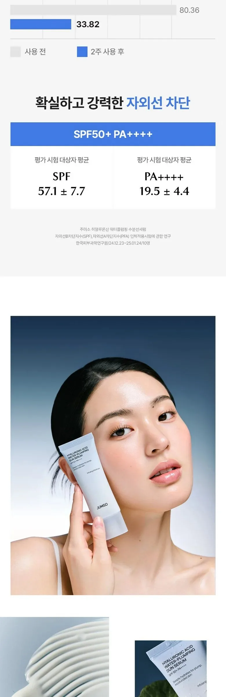 JUMISO Hyaluronic Acid Water-Plumping Sun Serum SPF 50+ PA++++ 40ml Detail