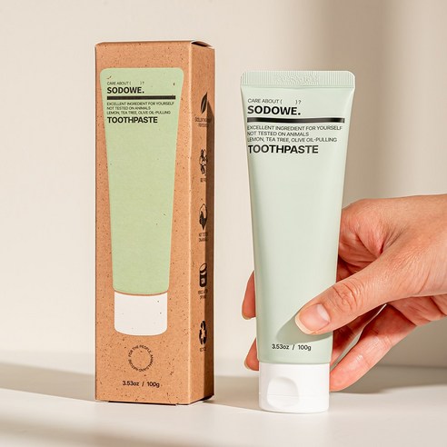 SODOWE Oil-Pulling Refresh Basil Lemon Toothpaste 100g x 2 Packs