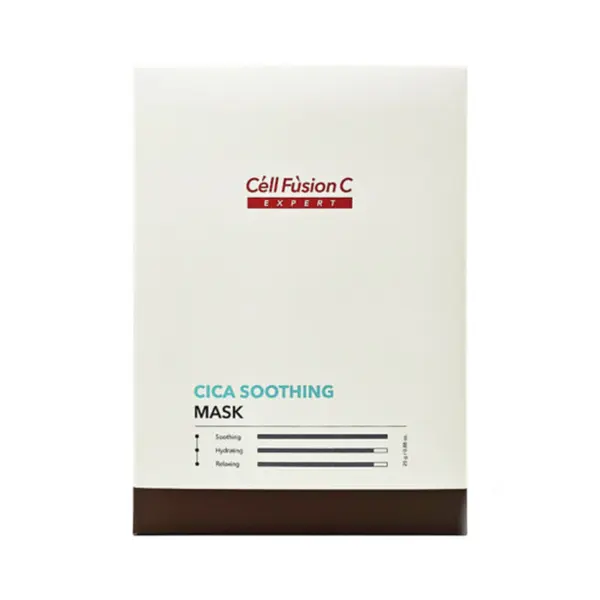 Cell Fusion C Cica Soothing Mask 25g x 10 Sheets  - Sensitive Skin Soothing Sheet Mask