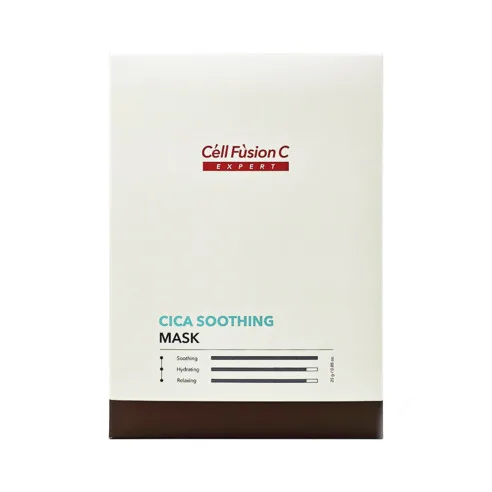 Cell Fusion C Cica Soothing Mask 25g x 10 Sheets - Sensitive Skin Soothing Sheet Mask