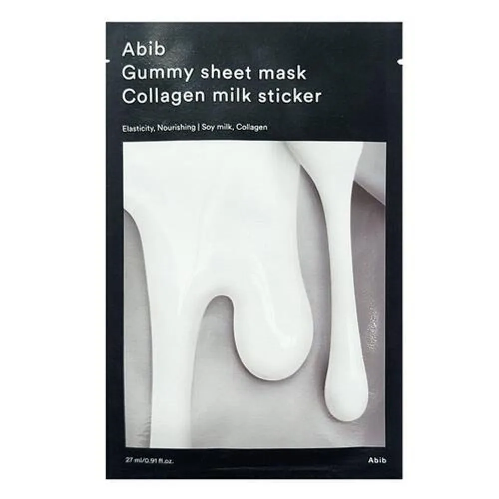 Abib Gummy Sheet Mask Collagen Milk Sticker 27ml*6sheets - Image 2