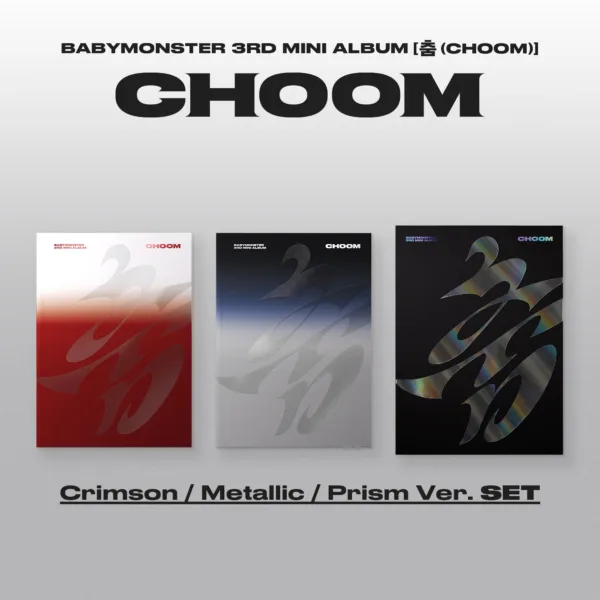 BABYMONSTER 3rd MINI ALBUM CHOOM Crimson Metallic Prism Ver. SET