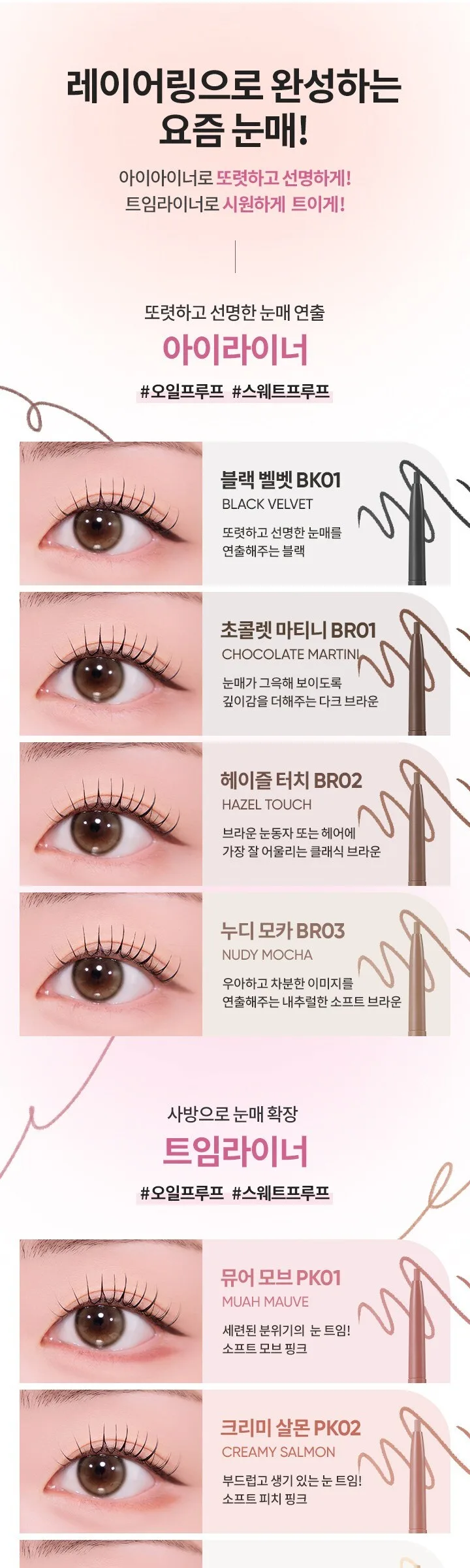 BANILA CO B. BY BANILA LINE & BLEND EYELINER 0.12g BR01 Chocolate Martini, 1ea Detail