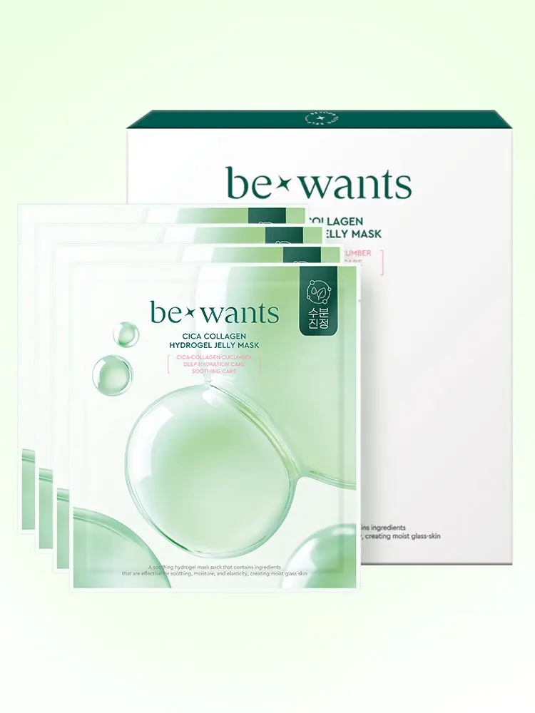 be wants Cica Collagen Hydrogel Jelly Mask 4 Sheets