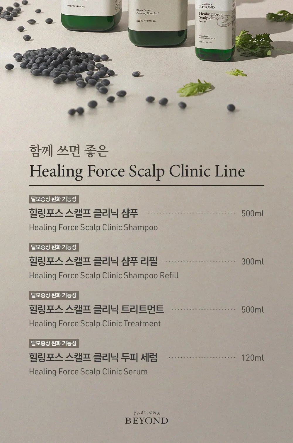 BEYOND Healing Force Scalp Clinic Shampoo 500ml Detail