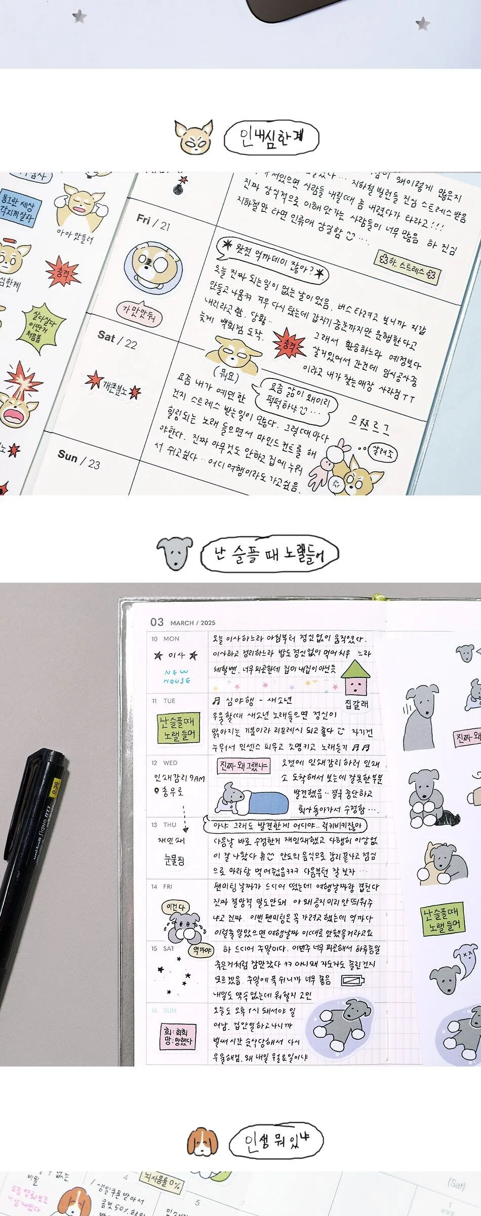 BIONDWI Bingle Bingle Daily Sticker Pack ver.2 (5 Sheets) Detail